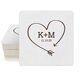 Heart Made of Arrow Square Coasters Image 1 of 2